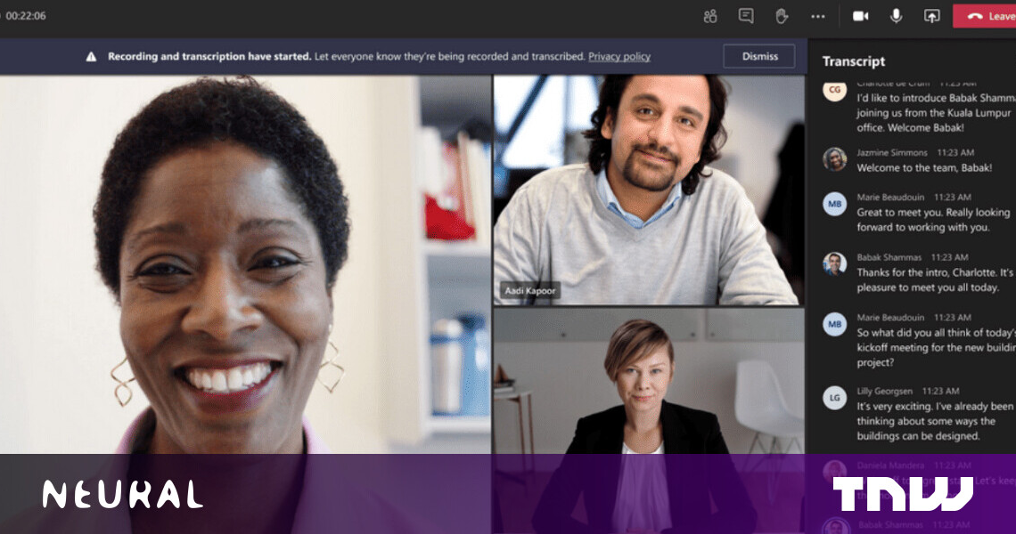 Microsoft Teams ahora ofrece transcripciones de reuniones en vivo basadas en inteligencia artificial