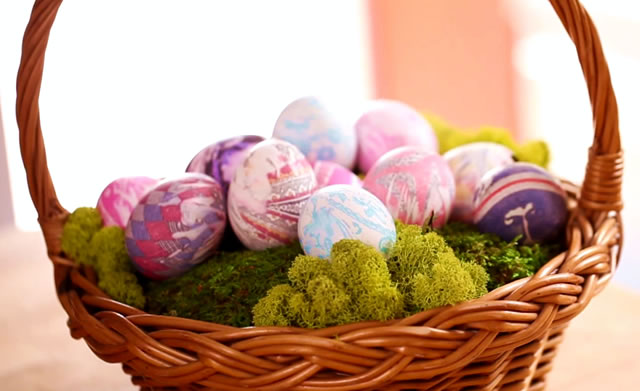 Bricolaje: haz hermosos huevos de Pascua con corbatas de seda