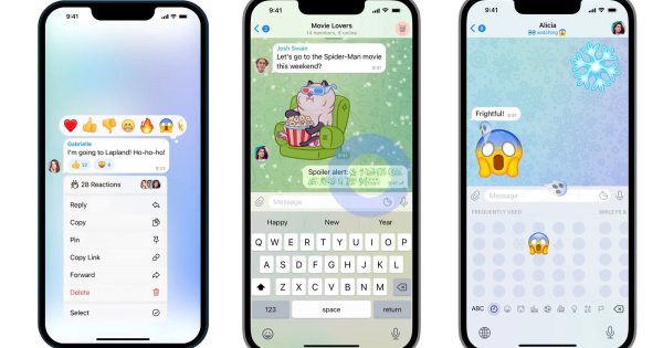 Telegram agrega reacciones a los mensajes, evita que tu amigo arruine a Spider-Man