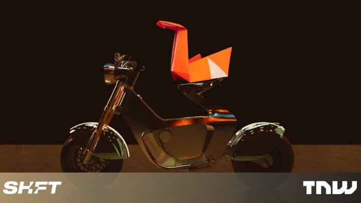 Este scooter parece un pato de origami de acero, y me gusta