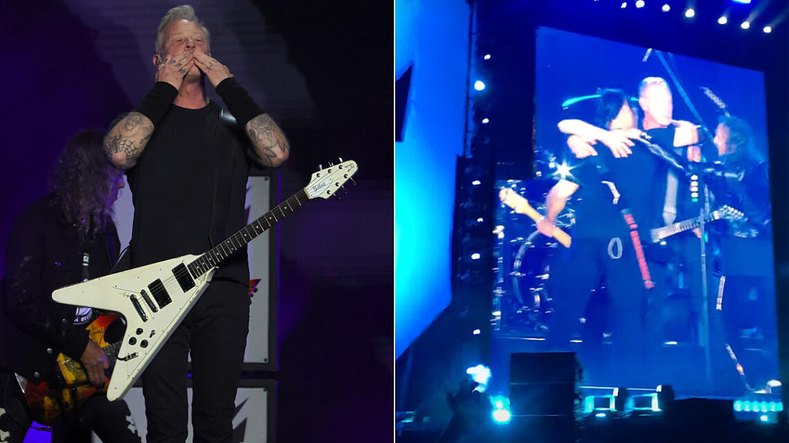 James Hetfield admite inseguridad en el escenario y recibe un abrazo grupal