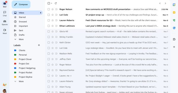 La nueva apariencia de Gmail está llegando para todos