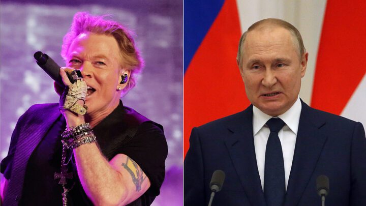 Axl Rose llama a Vladimir Putin «hombrecito» en apoyo a Ucrania