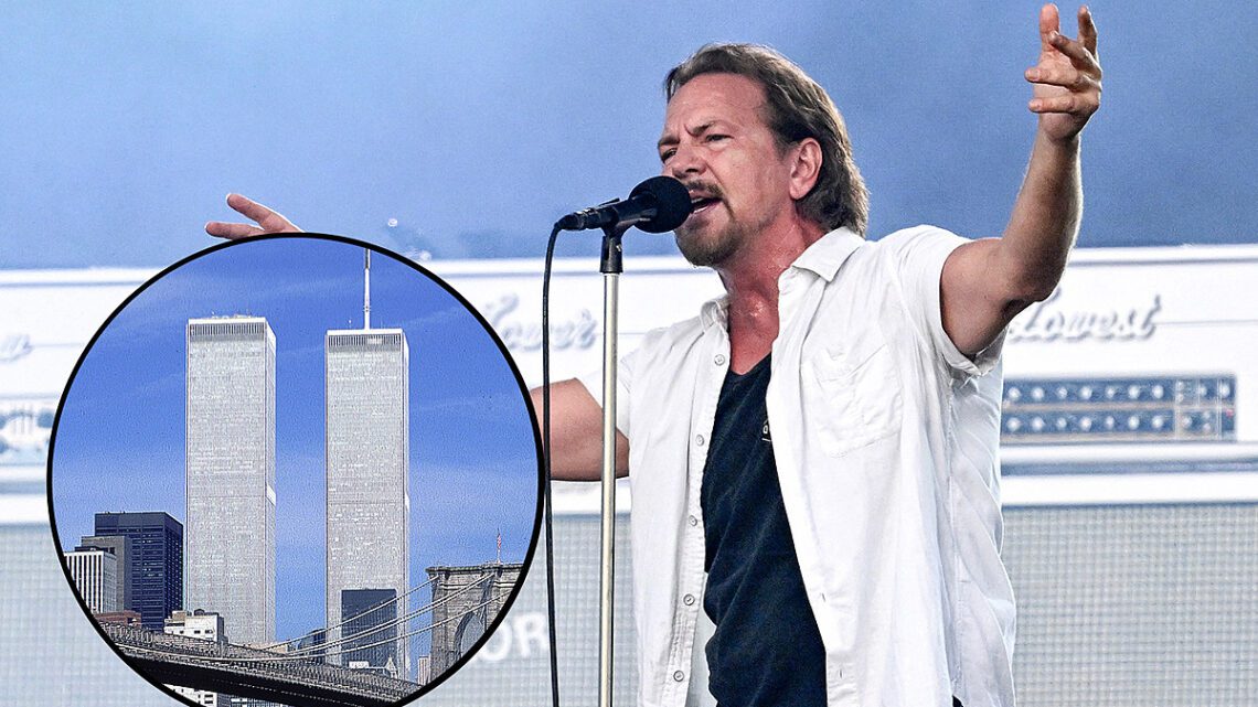 Pearl Jam honra a los socorristas + víctimas del 11 de septiembre durante el espectáculo